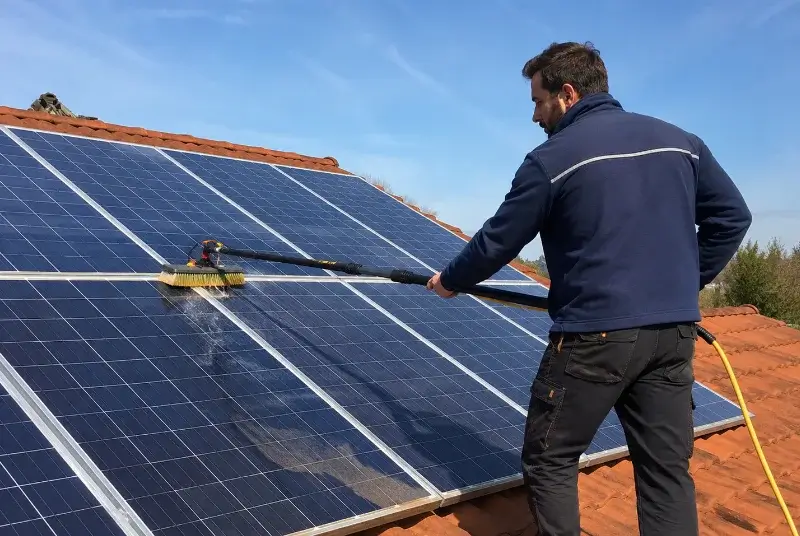 Nettoyage et entretien de panneaux solaires à Montazels